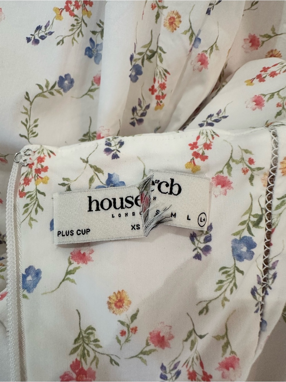 House of CB YSABELLA White Posy Print Cotton Maxi Sundress L+ plus cup $299 - Picture 5 of 9
